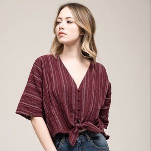 NWT Moon River Front Tie Kimono Top